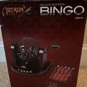 Wooden BINGO Set Deluxe (Artisan Games) Excalibur New